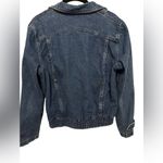 Vintage dark denim moto style jacket size medium Photo 2
