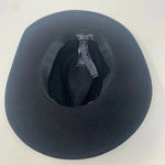 ZARA Hat Wool Fedora Hat with Crystals Rhinestones Wide Brim Black Size Small Photo 5