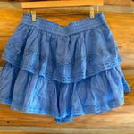 Arula Lace Layered Ruffle Shorts size 0X Blue Photo 3