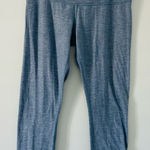 Lululemon Wunder Under Mid Rise 21in Cropped Leggings Blue Photo 0