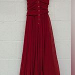 Philosophy Rtr sz4 di Lorenzo Serafini Red Tulle Gown Designer Stretch Button DN Photo 3
