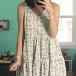 Blu Pepper NWT Floral Dress | Tiered Skirt & Lace Collar | Size Small Photo 0