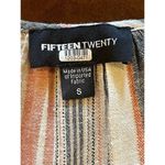 Fifteen Twenty Black Pink And Tan Striped Tie Waist Linen Blend Romper Size S Photo 5