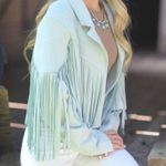 Velvet Fringe Jacket Blue Photo 0