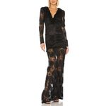 Revolve  x ALEXIS Lucasta‎ Lace-Detailed Deep V Maxi Dress Photo 9