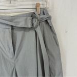 Ann Taylor  Casual High Waist Wide Leg Cropped Pants Waist Belt Size 8 Blue Photo 1