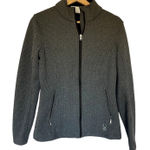 Spyder core sweater gray insulated zip up jacket pockets women's size medium Photo 0