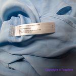 Eloquii New! blue long sleeve top ruffle overlay neckline and shoulder, size 18 Photo 6