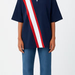 Cider 🆕  Oversized Blokecore Patchy Collar Short Sleeve Polo Shirt Photo 0