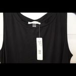 August Silk  | black tied - back tunic length tank Photo 2