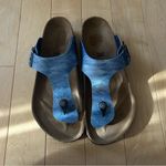 Birkenstock  Gizeh Blue Sandal Slides Size 42 Photo 1