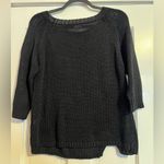 L'Agence #167  BLACK MERCERIZED COTTON KNIT BLOUSE TOP SIZE SMALL Photo 1