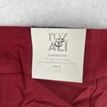 Roz & Ali  Classic Fit Pants Womens 20W Plus High Rise Ankle Red Stretch Studs Photo 9
