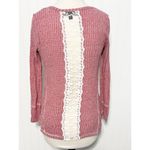 Almost Famous Knit Scoop Neck Long Sleeve Top Heather Reddish Pink Size Medium Photo 7