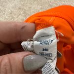 Old Navy  Active Neon Orange Bright Vibrant Front Zip Sports Bra Workout Go-Dry Photo 3