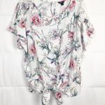 Buffalo David Bitton Buffalo 100% Viscose Short Sleeve Floral Top Size XL Photo 2