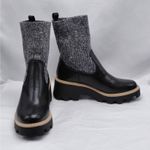 Dolce Vita DV Vionie Womens 9.5 Black Knit Shaft Lug Sole Platform Ankle Boots Photo 1