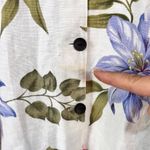 Coldwater Creek  Floral Linen Blend Button Down Blazer Topper Photo 2