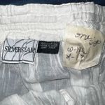 White Boho Peasant Skirt One Size Cotton Elastic Waist Flowy Summer Beach Photo 4