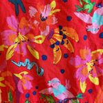 Maison D Amelie Paris Linen Rayon Blend Midi Maxi Skirt Tiered Sun Tropical Orange Size M Photo 1