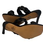 EXPRESS Square Toe Braided Heels - Black Size 7 Photo 5