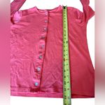 L.L.Bean Supima Cotton Cardigan Long Sleeve Top Womens Size Small Coral Pink Photo 7