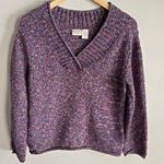 VINTAGE 90’s Erika colorful purple woven v Photo 1
