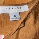 FAVLUX  Rich Brown Textured Cropped Blouse with Bow Cuffs Photo 2