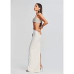 retrofete Fernanda Embellished Asymmetric Maxi Dress White/Silver Womens Size Sm White Photo 4