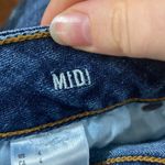 American Eagle  Super Stretch denim midi cuffed shorts with distressed hem size 4 Photo 7