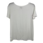 Halogen  Womens Modal Blend T-Shirt Medium White V Neck Short Sleeve Casual Basic Photo 1