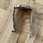 Côte d’Azur Ladies Watch Crystal Embellishments Square Pearl Dial Metal Bracelet Silver Photo 5