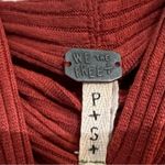 We The Free People Lover Top Ribbed Thermal Long Sleeve Rust Orange Size Small Photo 8