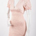 ZARA floral puff sleeve ruched mini dress Vneck Photo 4