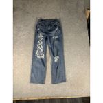 American Eagle ‎ Highest Rise 90s Boyfriend Jeans Womens 4 Reg Blue Distressed Photo 2