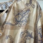 Harvé Benard  Beige Boho Floral Blouse with 3/4 Sleeves, Size M Photo 5