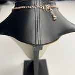 Bella Rose Gold and Crystal Bib Statement Necklace Multi Strand Chain Photo 2