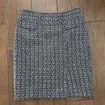 Ann Taylor Navy Blue and White Tweed Pencil Skirt size 2P Photo 0