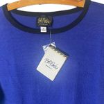 Bob Mackie  Women’s Wearable Art Stripe Sleeve Blue Sweater Size Medium New NWT Photo 1