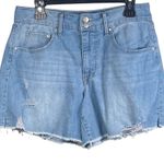 Energie Shorts Women's Size 31 Denim Cut Off Distressed Raw Hem High Rise Photo 0