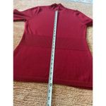 Women’s FWM 100% merino wool red mock neck sweater L fitted ribbed cuffs UK Size L Photo 3