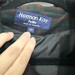 Herman Kay Petite Hooded Wool blend Coat size 8P plaid black fall schoolgirl Photo 1
