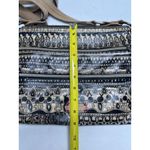 Sakroots  Artist Circle Flat Crossbody Canvas Handbag Black White Geometric Boho Photo 5