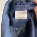 Rebecca Taylor navy linen embroidered pants Photo 7