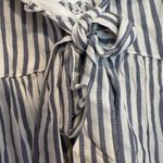 American Eagle NWT AE Tie-Front Babydoll Blouse Blue/White Stripe. Sweetheart Neck Sleeveless S Photo 9