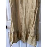 ZARA  Beige Embroidered Spaghetti Strap Maxi Dress Flowy Bohemian Summer Small Photo 7