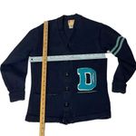 H L WHITING Lettermans Sweater Navy Blue Letter D Swimmer Wool Pockets 50’s Photo 8