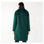 Nine West  Women's Double Breasted Faux Wool Coat - Green Photo 1