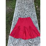Allison Taylor Womens‎ Skirt Sz Medium Dark Red Flair Fairy Ruffled Fall Spring Photo 5