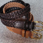 L.C.I Vintage Braided 1999 Leather Belt Set Photo 0